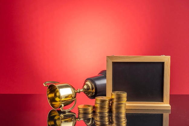 A judge's gavel striking a block in front of a pile of money, symbolizing the legal risks to personal wealth.