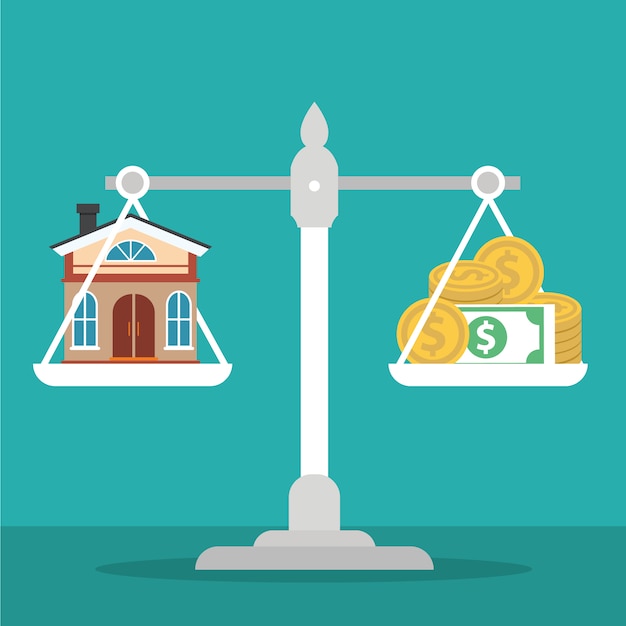 An illustration depicting the balance between government spending and taxation, with arrows representing the flow of money in and out of the economy.