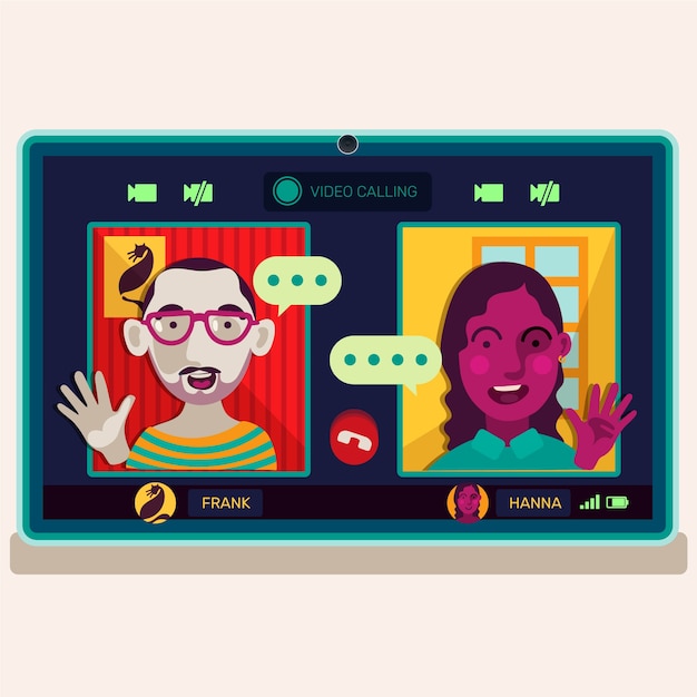 A split-screen image showing two people in a virtual interview: one interviewer smiling and nodding, and one interviewee making direct eye contact and speaking with enthusiasm.