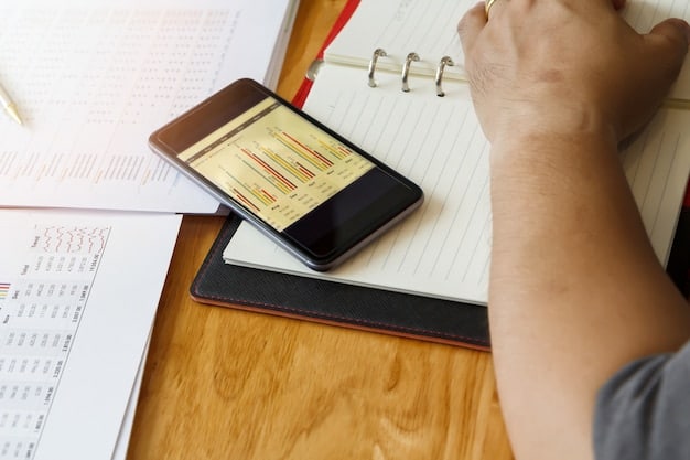 A person using a budgeting app on their smartphone, showcasing categories and expenses with clear visuals.