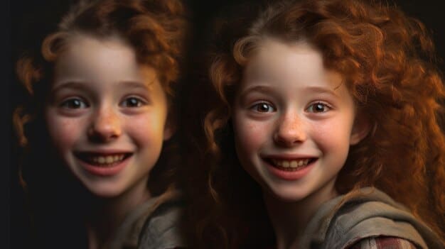 A split-screen image. On one side, there's a child's smiling face, and on the other side, there's a hand pointing to a section of a tax document labeled 