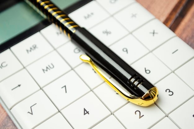 A close-up of a calendar with important dates circled, alongside a pen and a stack of documents.