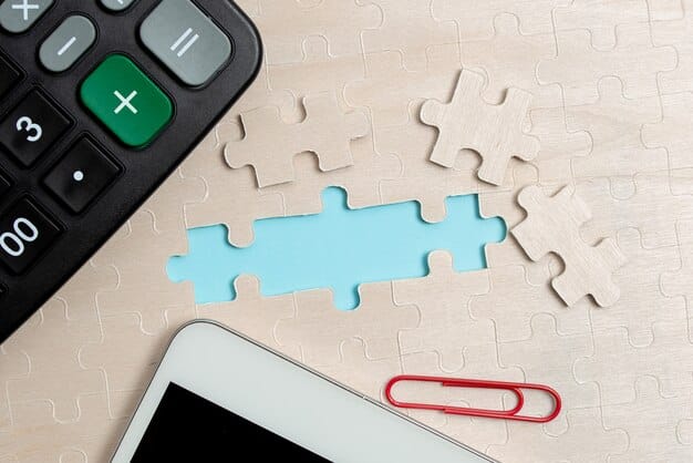 A visual representation of different tax deductions and credits available, displayed as puzzle pieces fitting together to form a complete picture.