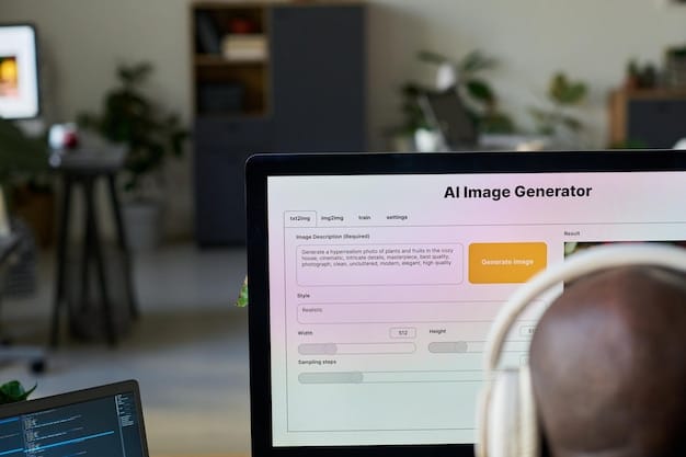 A close-up of a computer screen displaying a college application form. An AI assistant provides suggestions on how to improve the essay, highlighting grammar and style improvements. The scene is brightly lit, emphasizing the helpfulness of the AI tool.
