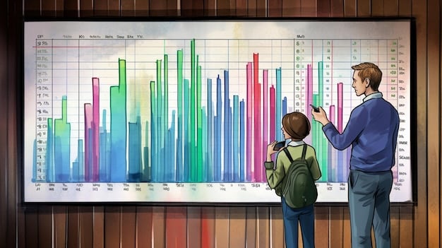 A graph showing the trend of student loan interest rates over the past few years, with a projection for 2025, visually representing the factors influencing refinancing.