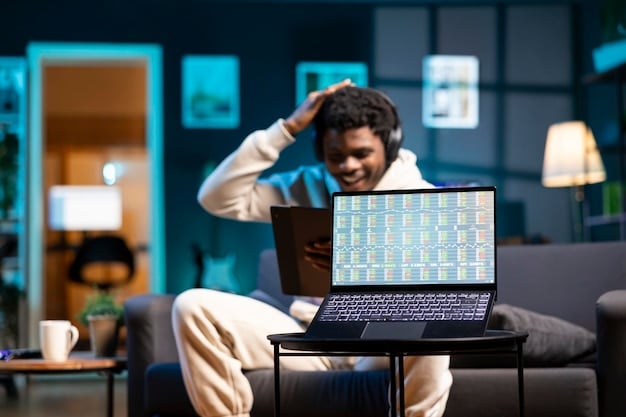 A person looking stressed at a computer screen surrounded by bills, contrasted with a calming image of them relaxed after enrolling in an income-driven repayment plan.