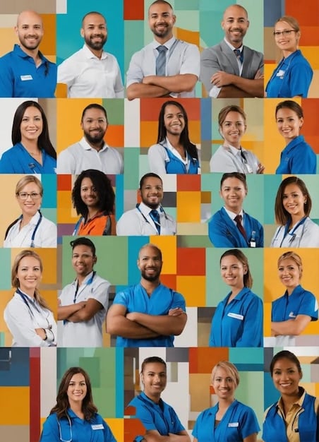 A split-screen image. On one side, a group of diverse professionals (teachers, nurses, social workers) smiling in their work environments, representing public service. On the other side, a person working on a laptop with graphs and charts visible, symbolizing income-driven repayment calculations. The image is brightly lit and conveys a sense of opportunity and assistance.