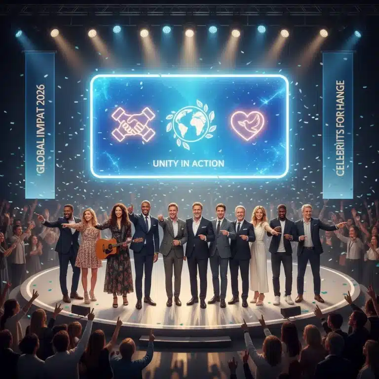 Celebrities unite for global philanthropic efforts in 2026, showcasing their commitment to making a positive impact.