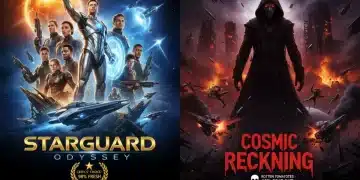 Two contrasting movie posters illustrating wildly different critical receptions for 2026 action films.