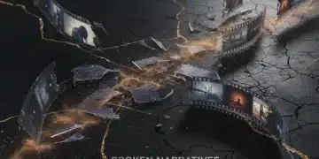 Abstract art depicting narrative failures in 2026 film and television