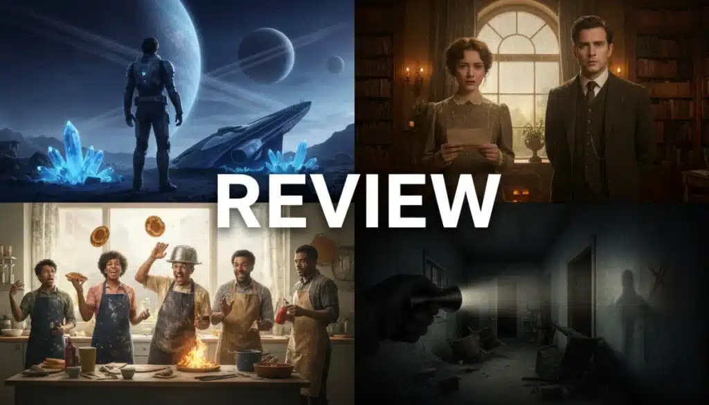 Critical review of four recent streaming original series, featuring diverse genres and compelling visuals.