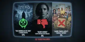 Critical backlash collage for Q1 2026 series premieres