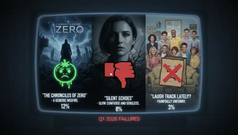 Critical backlash collage for Q1 2026 series premieres